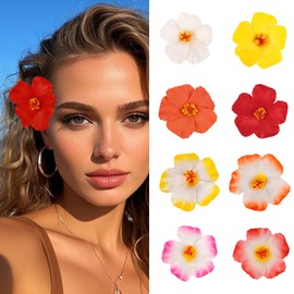 Hawaiian Flower Hair Clips Artificial Plumeria Hibiscus Hair Clip Summer Flower Hair Accessories