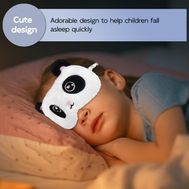 Mezeic Cute Sleeping Masks Cartoon Animal Eye Mask Soft Plush Sleep Mask Travel Blindfold Eye Cover Funny Novelty Eye Shade for Kids Girls and Adult (Panda)