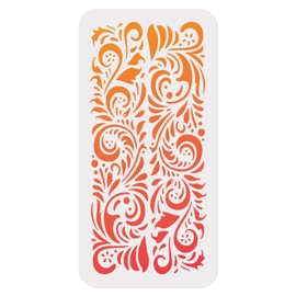 Baroque Pattern Wall Painting Stencil 30 x 15cm Reusable Stencil for Painting on Wood Wall Floor Fabric Furniture, DIY Home Decor Craft Stencil