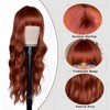 CoCrowns Wig with Bangs Long Wavy Wigs for Women Long