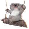 Swing Koala Sculpture Cartoon Synthetic Resin Animal Statues Decoration for