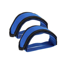 AIMALL 2PCS Exercise Bike Pedal Straps，Toe Clips Straps Fixie Bicycle Pedals Anti-Slip Cycling Bike Adjustable Length Universal Pedal Strap Fits Most Bike Pedals Black