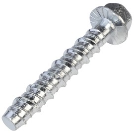AERZETIX - C57356 - Set of 10 concrete screws with hexagon head with neck/collar Ø7.8x45 mm - direct attachment without dowels - for 10 mm hex key - steel - for renovation work on construction
