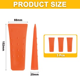 QUARKZMAN Plastic Felling Wedge Pack of 3 ABS Plastic Forestry Wedge 152 mm Splitting Wedge for Wood Plastic Wedges Felling Wedge for Impact Wrench Felling Wedges Tree Wedges Wood Wedges Forest