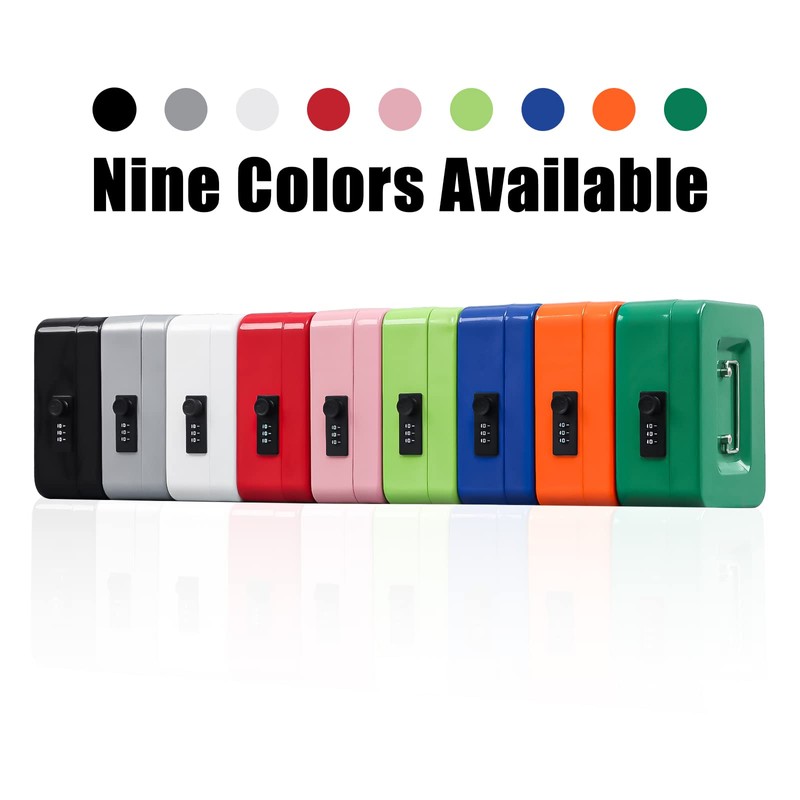 KYODOLED Cash Box with Combination Lock,Safe Metal Box for Money,Storage