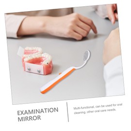 ULTECHNOVO 3pcs Led Oral Mirrors Built Light for Tooth Inspection Fog Colors Orange Light for Home Care and Oral Hygiene