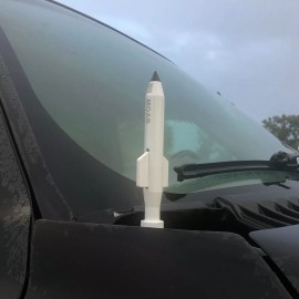 VMS RACING Gloss White MOAB Billet Stubby Short Antenna 5.5" AM FM Fits 94 19 Dodge RAM