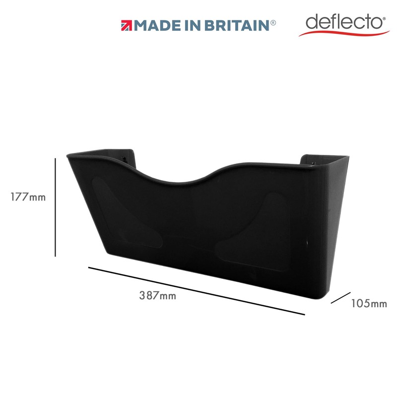 Deflecto 6 Pack Graphite Landscape A4 Wall Mounted Document Holder