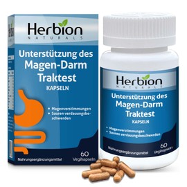 Herbion Naturals Gastrointestinal Support Herbal Blend for Upset Stomach, Gastrointestinal Health and Function, Healthy Intestinal Flora, 60 Vegicaps Pack of 2