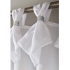 Alan Symonds Tiara Dolly Diamante Tab Top Curtain Panel (White,