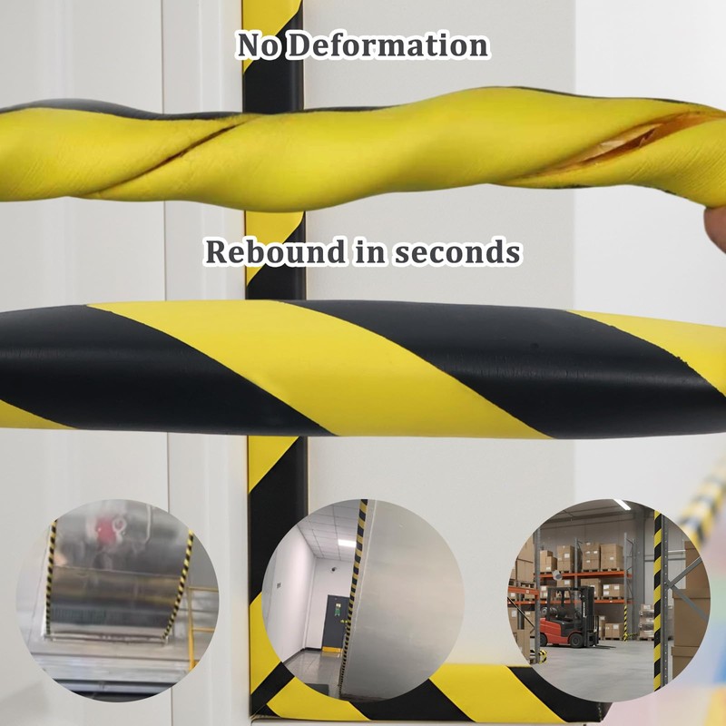 Wall Corner Protector 196.9in (5m), Heavy Duty Yellow & Black
