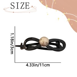 French Hair Clips for Women Elegant Hair Claw Clips for Thick Hair Pearl Hair Accessories Hair Barrettes for Styling 4Pcs