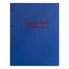 Handmade Certificate Folder with Your Own Name in Blue Leather