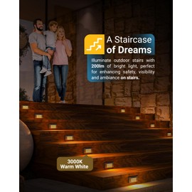 Sunco Lighting 6 Pack Outdoor Step Lights LED, 12-24V Low Voltage Deck Lighting for Patio, 200 LM, 3000K Warm White, 5W, IP65 Rated Waterproof, Aluminum/Plastic Housing, Bronze - FCC, RoHS, ETL.