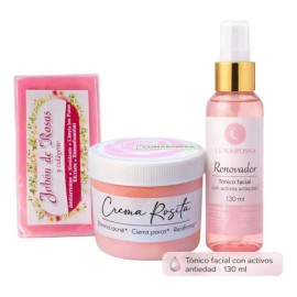 Crema Rosita Tónico Ácido Hialurónico Colágeno Jabón Rosas