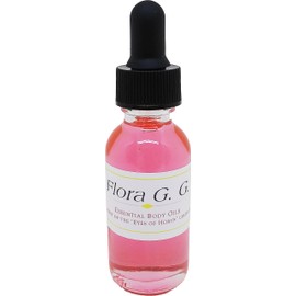 Flora Gorgeous Gardenia - Type G For Women Scented Body Oil Fragrance [Glass Dropper Top - Pink - 1 oz.] - ID#37200