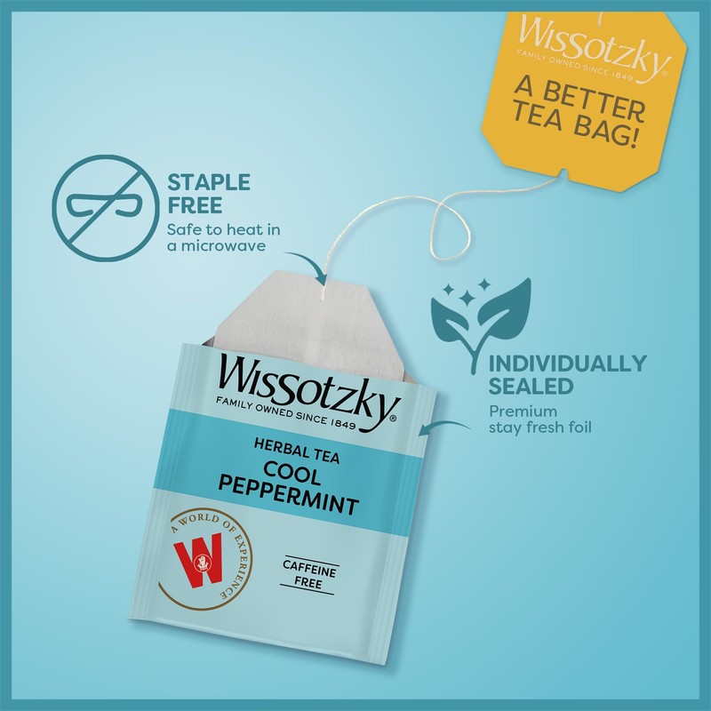 Wissotzky Cool Peppermint Herbal Tea (3 Pack - 60 Tea