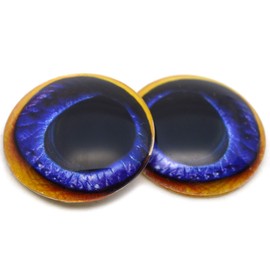 Blue Toucan Bird Glass Eyes for Art Dolls, Sculptures, Props, Masks, Fursuits, Jewelry Making, Taxidermy, and More (6mm)