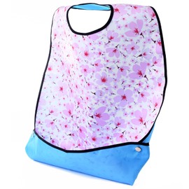 my&G Nursing Apron, 25 Types, Nurse Supervision, Meals, Nursing Supplies, For Adults, Waterproof, Cherry Blossom Pattern L