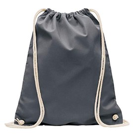 MyShirt cotton gym bag 38 x 46 cm unprinted with drawstring – 19 colours – jute bag Oeko-Tex® tested paintable gym bag, anthracite