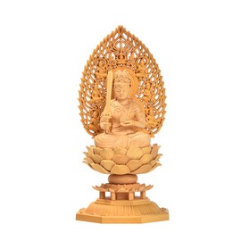 Traditional Sculpture Buddha Statue Kokuso Bodhisattva Buddhist Altar Statue Figurine Tsugi Wood Carving Heavenly Heavenly Hue Heavenly Hue Horse, Lotus Pedestal, Year of the Ox and Tiger Year of the