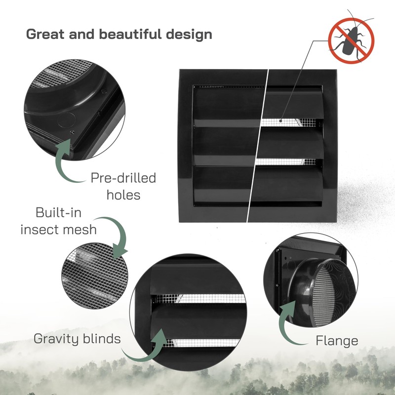 Vent Systems Ø100 mm / 4" Inch - Black Air