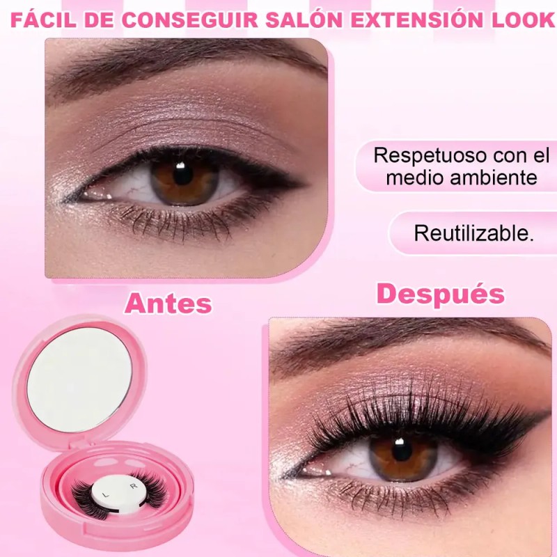 Kit De Pestañas Postizas Magnéticas Reutilizables 2 Pairs