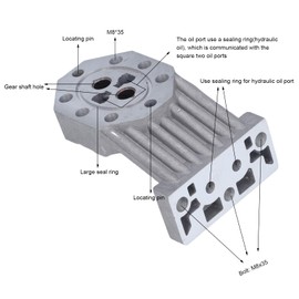 Aluminum Alloy Log Splitter Pump Casting Housing Universal Replacement Parts for Hydraulic Electric Wood Splitter