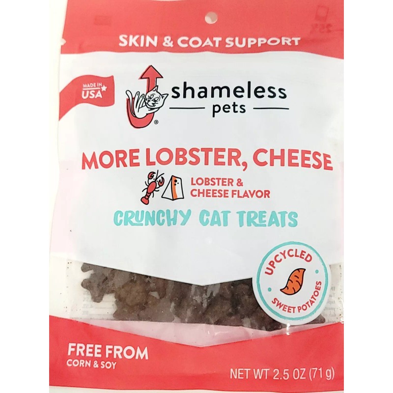 SHAMELESS Pets 2.5oz Crunchy TUNA CAT TREATS More Lobster, Cheese