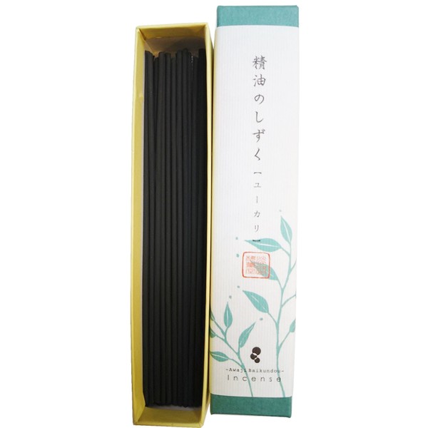 Awaji Baikundou eucalyptus seiyunoshizuku #183 Incense Stick with Less Kemuri Essential Oil Incense Stick