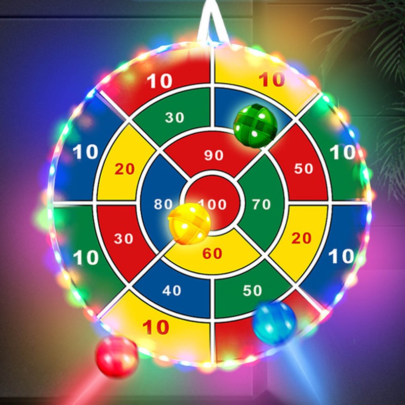 74CM Sticky Ball Board Foldable Dart Board with Remote Control