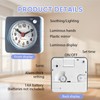Guttiuaa Silent Alarm Clocks Bedside Non Ticking, 2 Pcs Simple