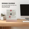 LAVENGASK 2025 2026 Desktop Calendar Creative Durable Wooden and Acrylic