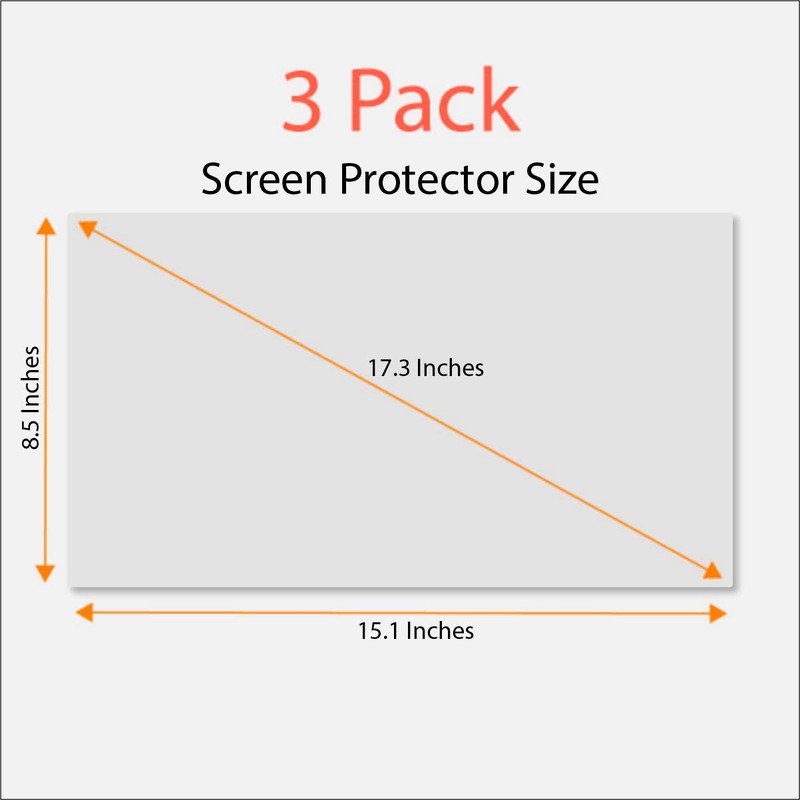 Anti Blue Light Screen Protector (3 Pack) for 17.3 Inches
