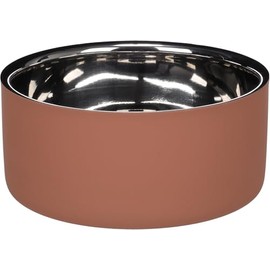 Flamingo Xara Dog Bowl Stainless Steel - 1.2 L Diameter 17 cm - Double Wall for Longer Freshness - Non-Slip and Dishwasher Safe