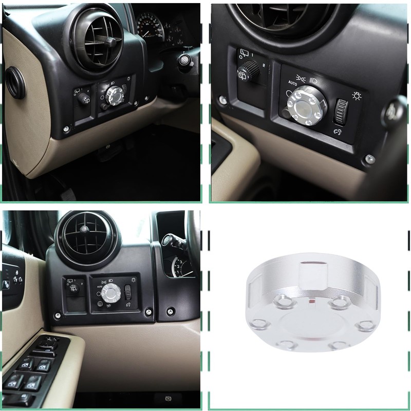 PIUGILH Car Headlight Switch Knob Cover Compatible with Hummer H2