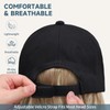 MORICA Hat Wig 20 Inch Water Wave Baseball Cap Wig
