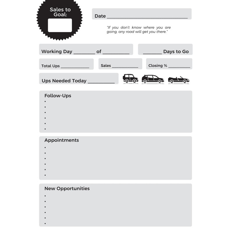 The Profit Diary- Car Sales Daily Planner & Tracker- Optimize