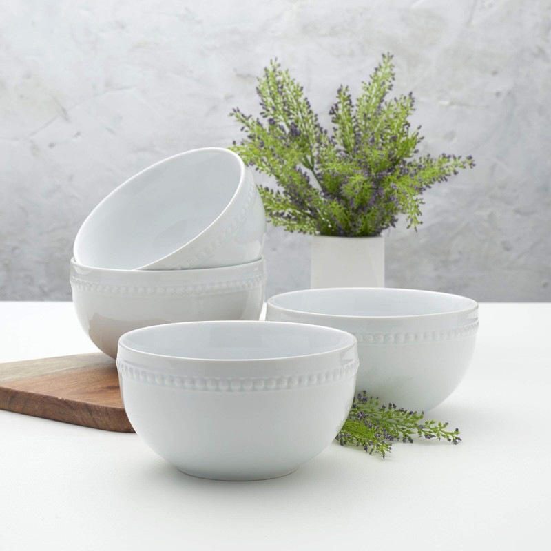 Everyday White by Fitz and Floyd Beaded 26 Ounce Porcelain