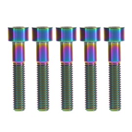 Dingtai Hex Socket Bolts, M8x40mm, Pack of 5 (Rainbow)