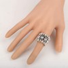 YACQ Women's Stretch Band Rings Fit Finger Size 6-1/2 to