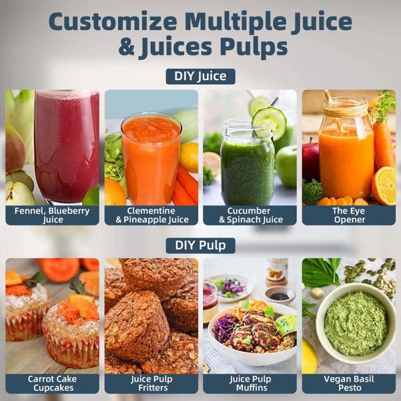 800W Electric Juicer Fruit Vegetable Blender Juice Extractor Citrus Machine