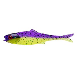 LMAB Finesse Filet 7 cm, 11 cm, 15 cm - Rubber Fish Dropshot Fishing Lure - Rubber Bait for Pike, Perch & Zander - Pike Bait Perch Bait Zander Bait - Artificial Bait (7 cm, Purple Rave)
