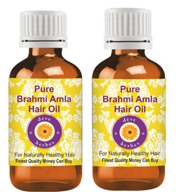 Deve Herbes Pure Brahmi Amla Hair Oil (Pack of Two)100ml X 2 (6.76 oz)