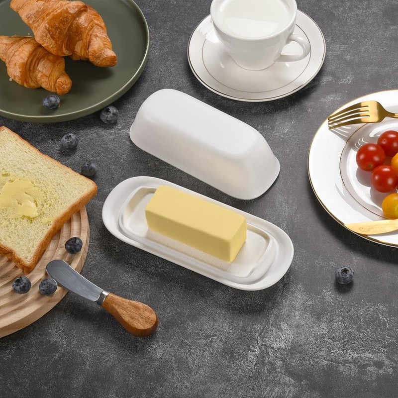 Hekeieon Butter Dish with Lid, Butter Keeper, Easy Scoop,Butter Container