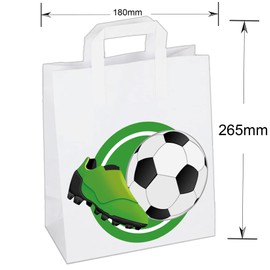AK Giftshop Football Soccer Party Bags Goody Loot Treat Gift Bags (Pack of 6)