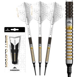 Mission Brett Claydon Black and Gold 90% Soft Darts 21 g