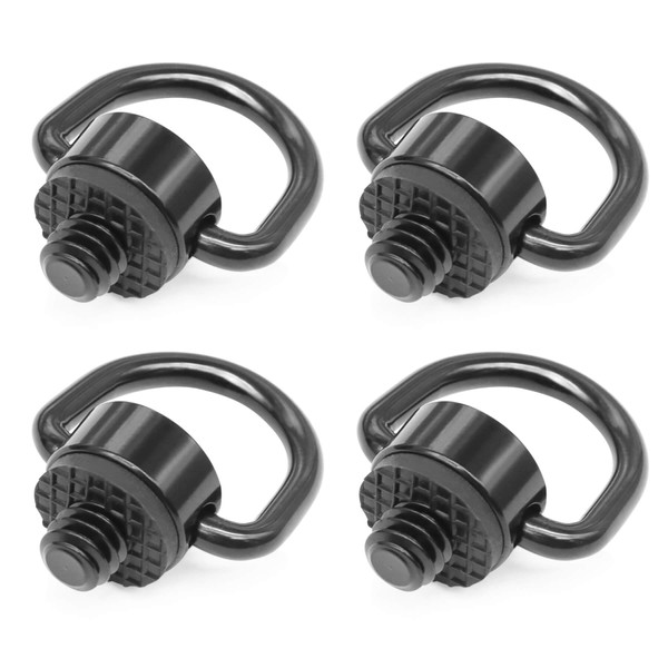 Wulankd 4 Pack Black Oxide 304 Stainless Steel D Ring