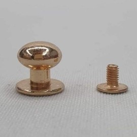 JQ Leather craft buttons gold 10mm 5P leather buttons small press / 가죽공예 단추 골드 10mm 5P 가죽단추 소형프레스 가