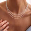 Bouzilli Gold/Silver Necklaces Stack For Women, 14K Gold/Sterling Silver Plated